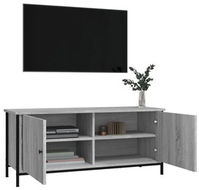 vidaXL Έπιπλο Τηλεόρασης με Πόρτες Γκρι Sonoma 102x35x45 εκ Επεξ. Ξύλο