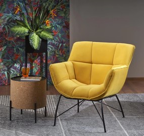 BELTON leisure chair color: yellow DIOMMI-60-24893