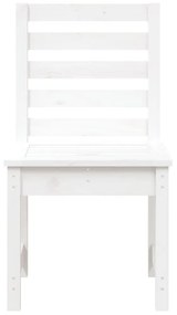Καρέκλες Κήπου 2 τεμ. Λευκές 40,5x48x91,5 εκ. Μασίφ Ξύλο Πεύκου - Λευκό