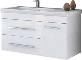 Drop Status 100 White Gloss - Βάση Επίπλου Με Νιπτήρα (100x44)