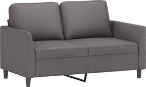 vidaXL Πολυθρόνες Σετ 2 Τεμαχίων Γκρι Συνθετικό Δέρμα με Μαξιλάρια