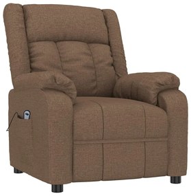 vidaXL Πολυθρόνα Ανακλινόμενη Ηλεκτρική Καφέ Υφασμάτινη