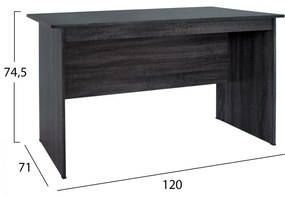 ΓΡΑΦΕΙΟ ΜΕΛΑΜΙΝΗΣ HAYDEN 120x71x74,5 HM2285.01 ΣΕ ΑΝΘΡΑΚΙ ΧΡΩΜΑ (1 Τεμμάχια)