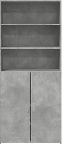 vidaXL Ντουλάπι Γκρι Σκυροδέματος 80x42,5x185 εκ. Επεξεργασμένο Ξύλο