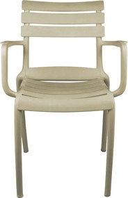 Πολυθρόνα Almea pakoworld στοιβαζόμενη pp cappuccino 58x56x82εκ