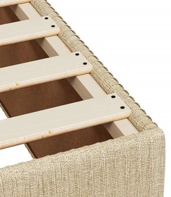 Κρεβάτι Boxspring με Στρώμα Κρεμ 160x200 εκ. Υφασμάτινο - Κρεμ