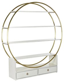 Ράφια DKD Home Decor 160 x 35 x 180 cm Χρυσό Μέταλλο Λευκό Λεύκες