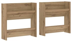 vidaXL Ντουλάπες παπουτσιών τοίχου 2 pcs artisan δρυς 60 x 18 x 60 εκ