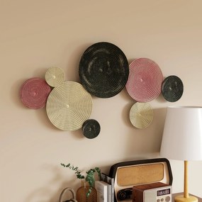 Σετ Διακόσμησης Τοίχων Design Disc, 8 Μεταλλικοί Δίσκοι, Ευέλικτο, Πολύχρωμο