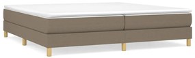 vidaXL Κρεβάτι Boxspring με Στρώμα Taupe 200x200 εκ. Υφασμάτινο