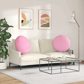 vidaXL Μαξιλάρια καθισμάτων 2 pcs Ροζ Ø80 x 29 εκ ύφασμα