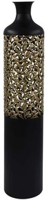 Βάζο 374-225-605 16x73cm Black-Gold Μέταλλο