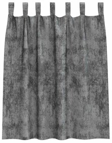vidaXL Κουρτίνα με κουρτίνες 2 pcs Γκρι 140 x 140 cm Βελούδο