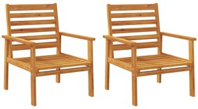 vidaXL Πολυθρόνα Κήπου 2 τεμ. από Μασίφ Ξύλο Ακακίας