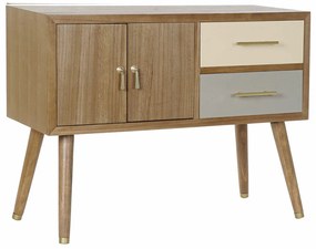 Τηλεόραση DKD Home Decor Γκρι Κρεμ Μέταλλο Ξυλο παουλόβνια (90 x 34 x 66.5 cm)