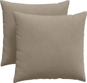 vidaXL Μαξιλάρι Καναπέ 2 pcs Taupe 45 x 45 cm ύφασμα