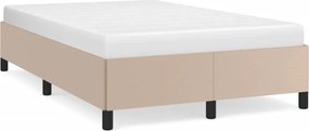 vidaXL Πλαίσιο Κρεβατιού χωρίς στρώμα Καπουτσίνο 120x190εκ.Συνθ. Δέρμα