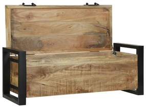 vidaXL Κουτιά αποθήκευσης 80x30x30εκ μασίφ ξύλο μάνγκο και μέταλλο