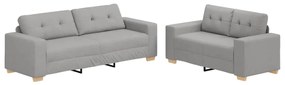 vidaXL Σετ Καναπέ με μαξιλάρι 2 pcs Γκρι 221 x 78 x 80 εκ Ύφασμα
