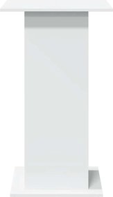 vidaXL Τραπέζι Μπαρ με Ράφια Λευκό 60x60x102 εκ. Επεξεργ. Ξύλο