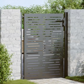 vidaXL Πύλη Κήπου Μαύρο 105 x 125 cm Ατσάλι με Επικάλυψη Πούδρας