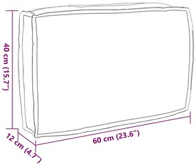 vidaXL Μαξιλάρι Φύλλο Σχέδιο Φύλλου 60 x 40 x 12 cm Ύφασμα Όξφορντ