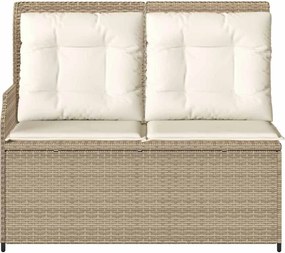 vidaXL Παγκάκι κήπου Μπεζ συνθετικό ρατάν