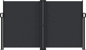 vidaXL Σκίαστρο Πλαϊνό Συρόμενο Μαύρο 140 x 600 εκ.