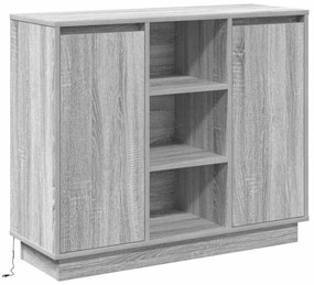 vidaXL Κομοδίνο Γκρίζο Σονομα 90 x 32 x 75 εκ Επεξεργασμένο ξύλο
