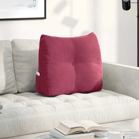vidaXL Μαξιλάρι Πλάτης Κόκκινο 60 x 50 x 24 cm Βελούδο