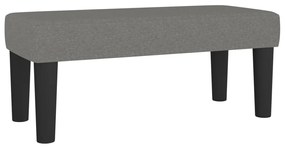 vidaXL Κρεβάτι Boxspring με Στρώμα Σκούρο Γκρι 90x200 εκ. Υφασμάτινο