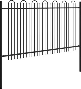 vidaXL Φράχτης Καμάρας με Άκρες Dronten Μαύρο
