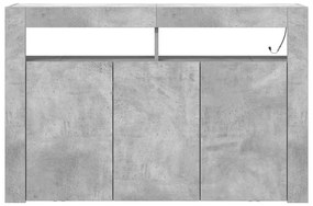 vidaXL Πλαϊνό γραφείο Γκρι σκυροδέματος 116 x 30 x 75 εκ.
