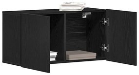 vidaXL Έπιπλο Τηλεόρασης Μαύρο Δρυς 80x30x41 εκ. από Τεχνητό Ξύλο