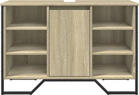 vidaXL Ντουλάπι Νιπτήρα Μπάνιου Sonoma Δρυς 91x35x60 εκ. Επεξ. Ξύλο