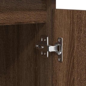 Συρταριέρα με Συρτάρια καφέ δρυς 100,5x35x98,5 εκ. Επεξ. Ξύλο - Καφέ