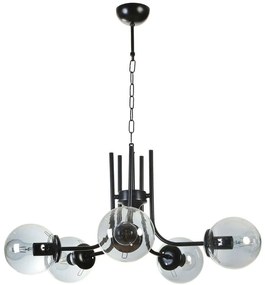 Φωτιστικό Οροφής Nevada 846STL5178 Φ65x70cm 5xE27 40W Black Opviq