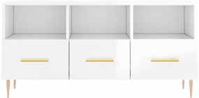 vidaXL Έπιπλο Τηλεόρασης Γυαλ. Λευκό 102x36x50 εκ. Επεξεργασμένο Ξύλο