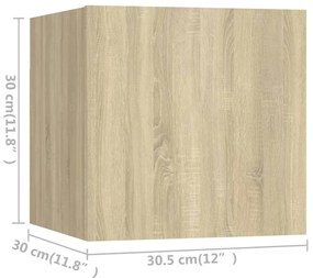 vidaXL Έπιπλα Τηλεόρασης Σετ 6 Τεμαχίων Sonoma Δρυς από Επεξ. Ξύλο