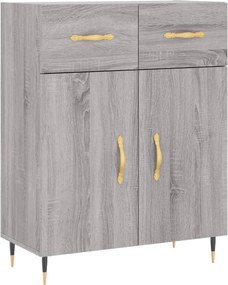 vidaXL Ντουλάπι Γκρι Sonoma 69,5 x 34 x 180 εκ. Επεξεργασμένο Ξύλο