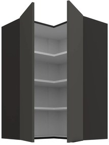 Κρεμαστό ντουλάπι γωνιακό Arianna 60x60 GN 90 2F-Γκρι