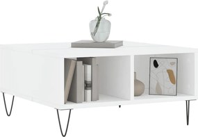 vidaXL Τραπεζάκι Σαλονιού Λευκό 60 x 60 x 30 εκ. Επεξεργασμένο Ξύλο
