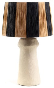 Επιτραπέζιο Φωτιστικό Juvela Raffia Beige Black (42x42x54) Soulworks 0880006