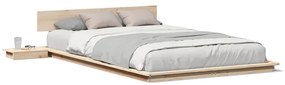 vidaXL Σκελετός Κρεβατιού Καφέ 140 x 190 cm ξύλο