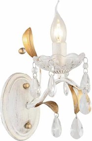 Απλίκα Τοίχου Aca Sardinia DL9341WWG White/Antique Gold
