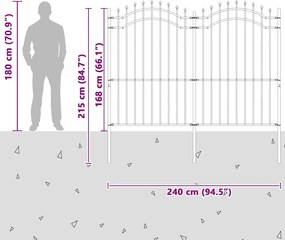 vidaXL Φράχτης Κήπου Woerden Λευκό 240 x 215 cm