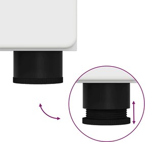 vidaXL Σετ Επίπλων Μπάνιου TULUM 3 pcs Λευκό 60 x 34 x 63 εκ