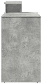 vidaXL Γραφείο με Αποθήκευση Γκρι Σκυρόδεμα 120.5x44x88.5 cm Επεξεργασμένο Ξύλο