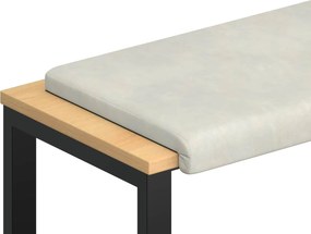 vidaXL Μαξιλάρι πάγκου Βελούδο Κρεμ Βάθος 35 εκ.