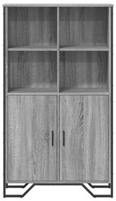 vidaXL Ντουλάπι Γκρι Sonoma 79,5x35,5x137,5 εκ. Επεξεργασμένο Ξύλο